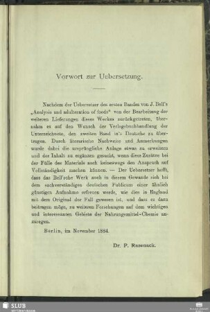 Vorwort zur Uebersetzung