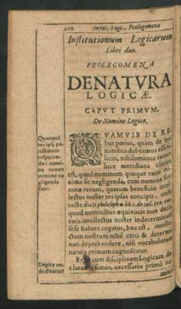 Prolegomena De Natura Logicae.