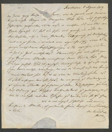 Brief an Fanny Hensel : 05.04.1819