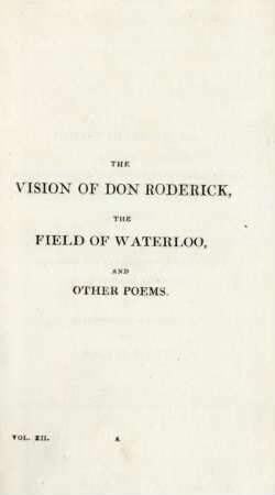 The vision of Don Roderick, the field of Waterloo, and other poems