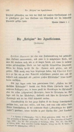 160-166 Die "Religion" des Agnosticismus : Fortsetzung
