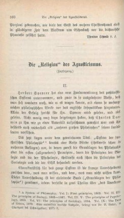 160-166 Die "Religion" des Agnosticismus : Fortsetzung