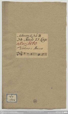 Sonatas - Mus.2-R-8,71 : vl, bc - D