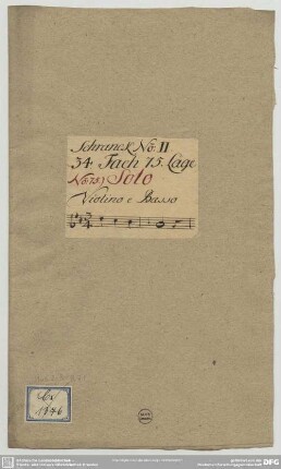 Sonatas - Mus.2-R-8,71 : vl, bc - D
