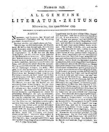 [Cramer, C. G.]: Meppen Bocksbart oder wundersame Ebentheuer eines peregrinirenden Kandidaten. Eine wahre Geschichte. Leipzig: Schneider (Neue Original-Romane der Deutschen, Bd. 17)