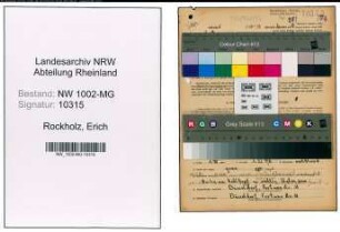 Entnazifizierung Erich Rockholz , geb. 30.06.1921 (Autoschlosser)