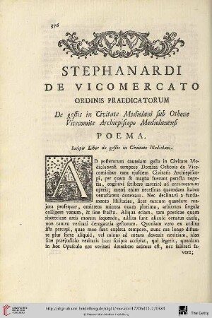 Incipit liber de gestis in Civiate Mediolani