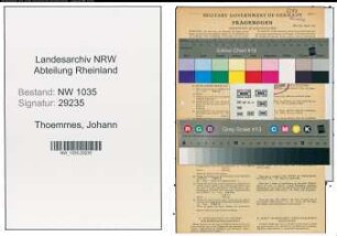 Entnazifizierung Johann Thoemmes , geb. 09.02.1898 (Heizer)