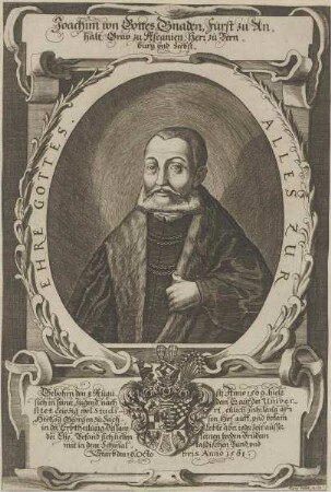 Bildnis des Joachim, Fürst von Anhalt-Dessau
