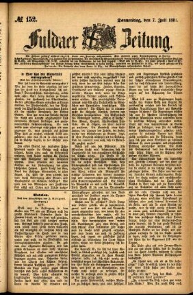 Ausgabe vom Donnerstag, den 07. Juli 1881.