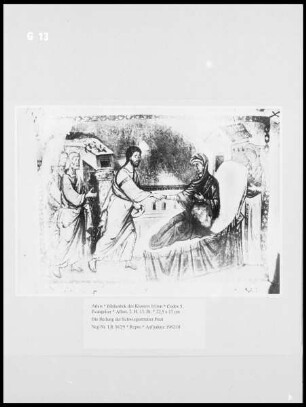 Codex 5, Evangeliar — Die Heilung der Schwiegermutter Petri