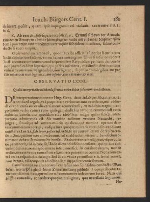 [Observatio LXXXI.-LXXXX.]