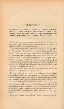 Chapitre IV. La biologie apliquée a l'étude du criminel. ...