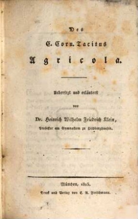 Das Leben des Agricola