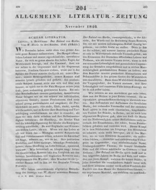Alexis, W.: Der Roland von Berlin. In 3 Bänden. Leipzig: Brockhaus 1840