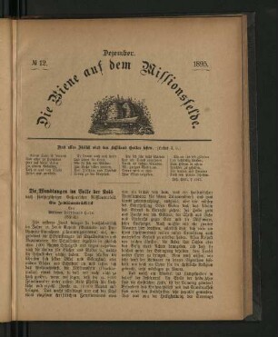 No 12. Dezember. 1895.