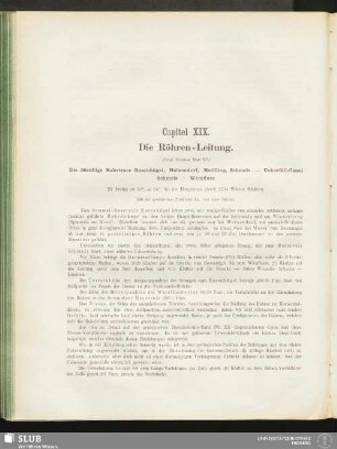 Capitel XIX. Die Röhren-Leitung