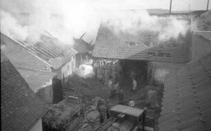 Brand im landwirtschaftlichen Anwesen des Josef Becker in Bulach