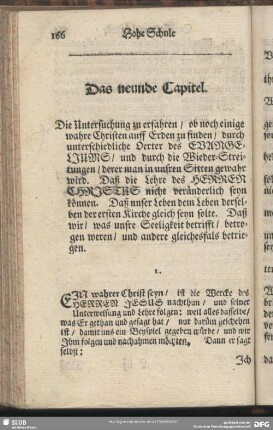 Das neunde Capitel