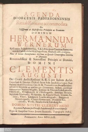Agenda Dioecesis Paderbornensis Rituali Romano accommodata