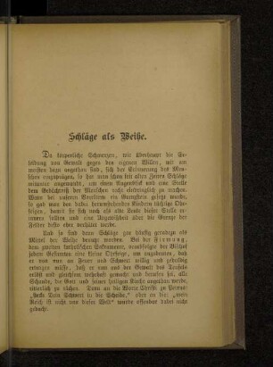 Schläge als Weihe.