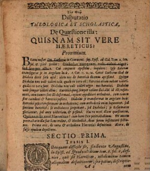 Disp. de quaestione illa: quisnam vere sit haereticus?