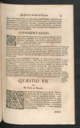 Quaestio VII. De Vitiis & Peccatis.