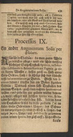 Processus IX.