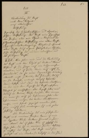 § 63. III. Verbindung des Rechts mit dem Subject nach altrömischer Auffassung. [Reinschrift von unbekannter Hand]