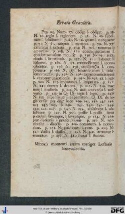 Errata Graviora.