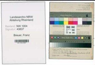 Entnazifizierung Franz Breuer , geb. 11.01.1906 (Kriminalbeamter)