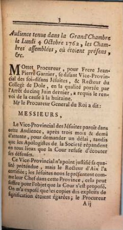 Suite Du Journal Des Arrests Et Arrestes Du Parlement De Provence : Concernant l' Affaire des soi-disans Jésuites