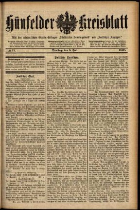 Ausgabe vom Dienstag, den 05. Juli 1898.