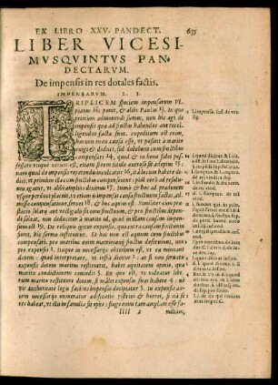 Liber Vicesimusquintus Pandectarum.