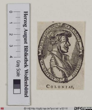 Bildnis Heinrich Cornelius (eig. Heinrich Cornelis) Agrippa von Nettesheim