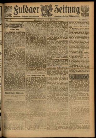 Erste Ausgabe vom Samstag, den 22. Oktober 1904.