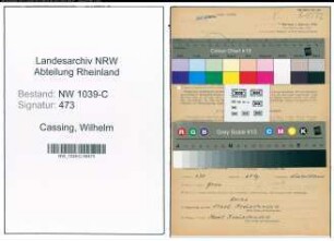 Entnazifizierung Wilhelm Cassing , geb. 16.11.1904 (Einkaeufer)