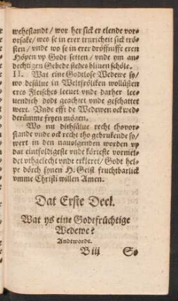 Wat ys eine Godtfrüchtige Wedewe?