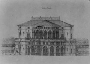 Dresden, Brühlschen Terrasse, 4. Belvedere von Otto von Wolframsdorf, vordere Fassade