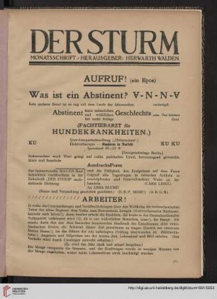 Aufruf : [ein Epos]