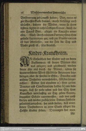Kinder-Kranckheiten
