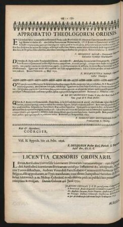 Approbatio Theologorum Ordinis