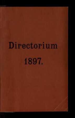 Directorium Archidioecesis Coloniensis juxta ritum Romanum / 1897
