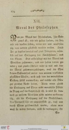 XII. Moral des Philosophen