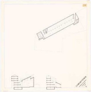 Platzbebauung mit Wohnungen, Gewerbe und sozialen Einrichtungen am Viktoria-Luise-Platz, Berlin-Schöneberg Schinkelwettbewerb 1980: Gemeindehaus und Jugendtreff, Kellergeschoss 1:200