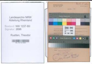 Entnazifizierung Theodor Ruetten , geb. 22.07.1912 (Weber)