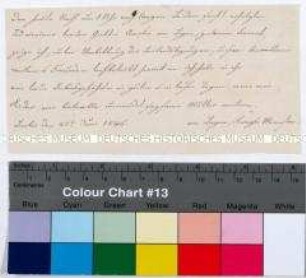 Handschriftlicher Entwurf von Hermann von Boyen für die Todesanzeige seiner verstorbenen Frau Amalie