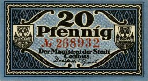 Cottbus, Stadt: 20 Pfennig