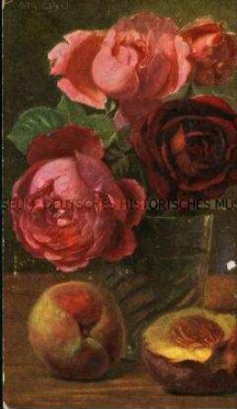 Postkarte mit Blumenmotiv