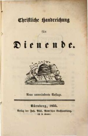 Christliche Handreichung für Dienende